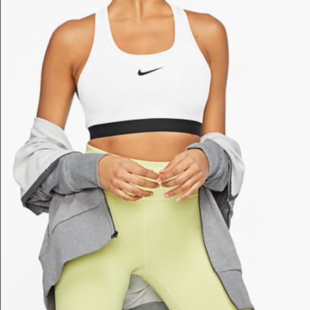 white nike sports bra